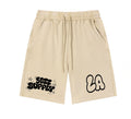 YS-LA Throw-Up Cream Shorts
