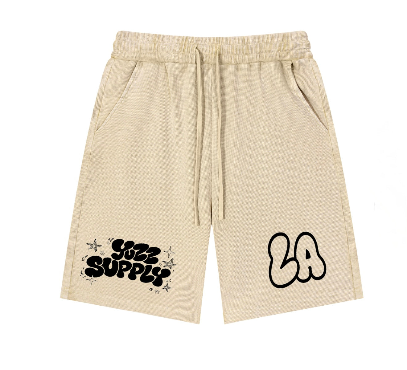 YS-LA Throw-Up Cream Shorts