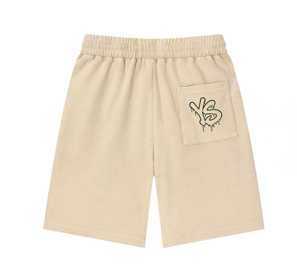 YS-LA Throw-Up Cream Shorts